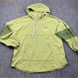 DISNEY Spirit Jersey Hooded Green Encanto Long Sleeve Shirt Bruno size: Medium